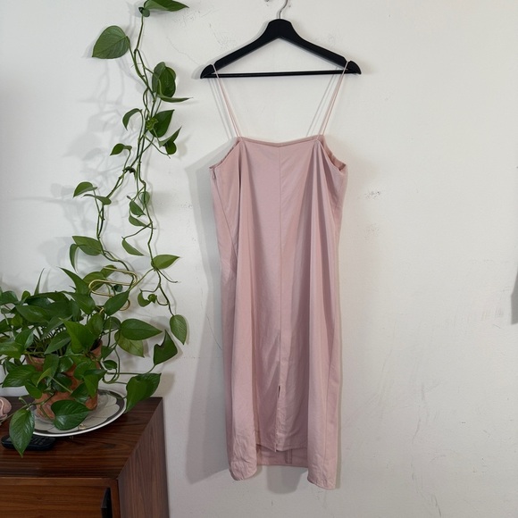 Everlane Go Weave light / Baby Pink Slip Dress Midi length with Side Slit. - Picture 4 of 8